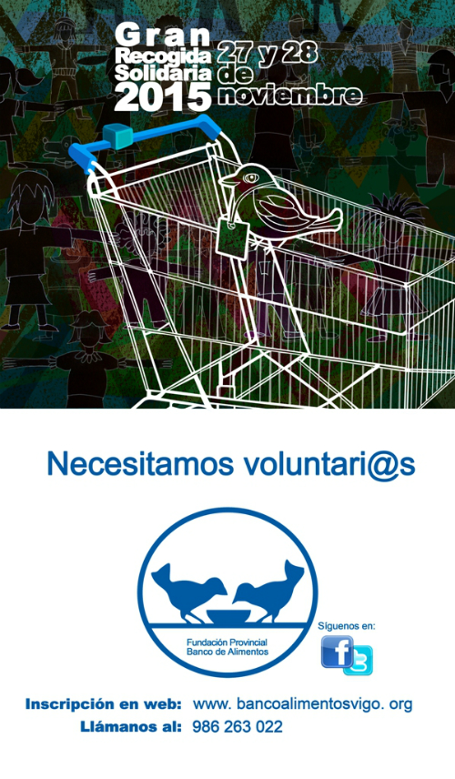 (MEDIOS) cartel captación voluntarios Gran Recogida Solidaria 2015