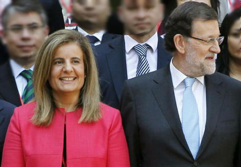 Mariano Rajoy y su ministra de Empleo y Seguridad Social, Fátima Báñez
