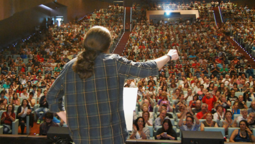 Pablo Iglesias en Vigo en julio pasado/Tresyuno Comunicación