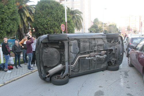 El coche accidentado
