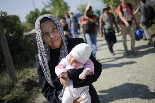 Refugiados en la frontera entre Serbia y Macedonia/Foto:Felipe Carnotto para vigoalminuto.com