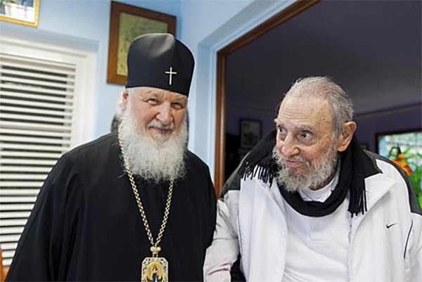 Fidel Castro con Su Santidad Kiril I/Foto:juventudrebelde.cu