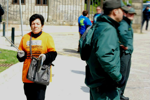 Foto: Vigoalminuto.com / Encarnación en una de las protestas contra las preferentes