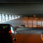 Uno de los carriles del túnel de Beiramar, cerrado al tráfico hasta el jueves