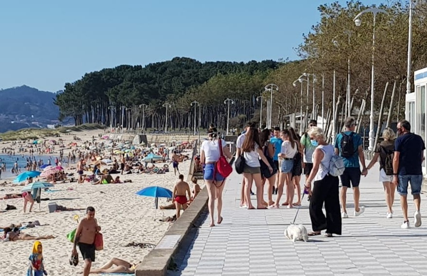 Playa de Samil Vigo distancia social