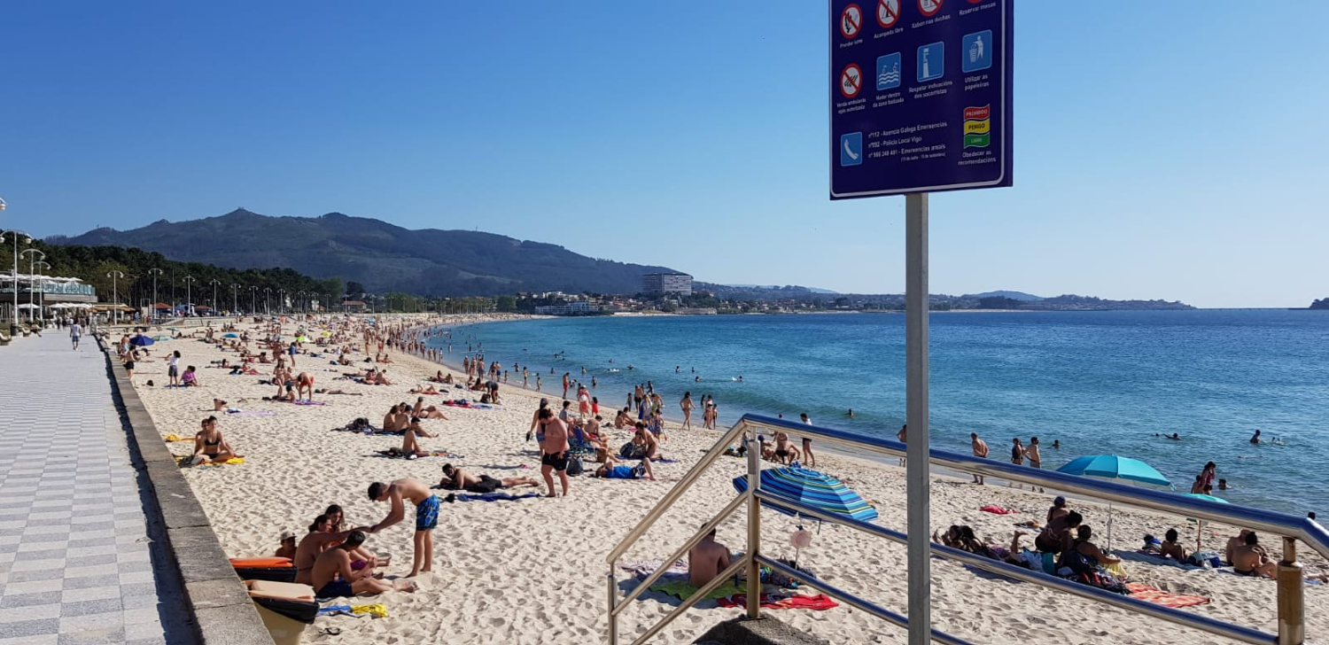 Playa de Samil Vigo verano 2020