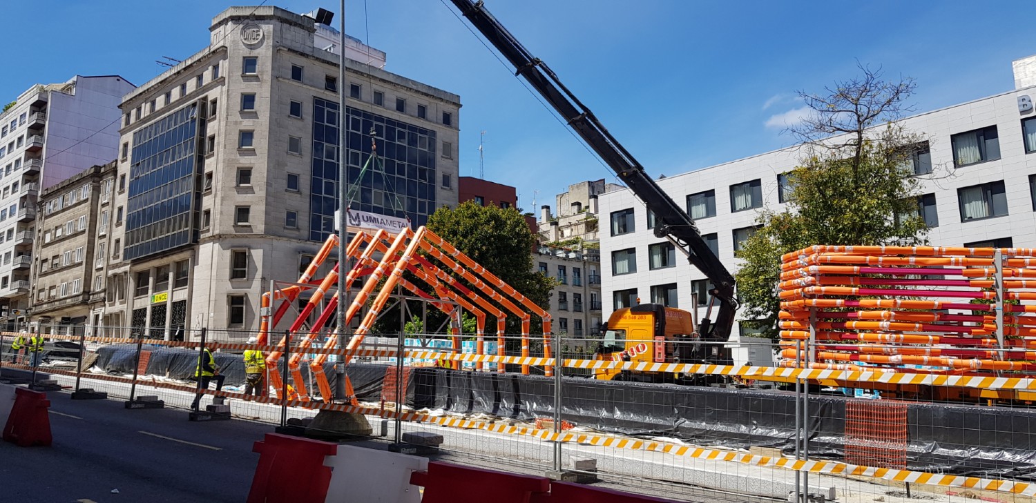 Pórticos Rampas móviles Gran Vía Vigo