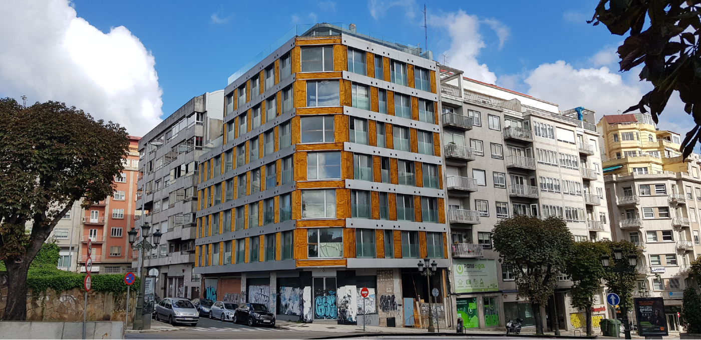 Edifico okupado en Gran Vía Vigo