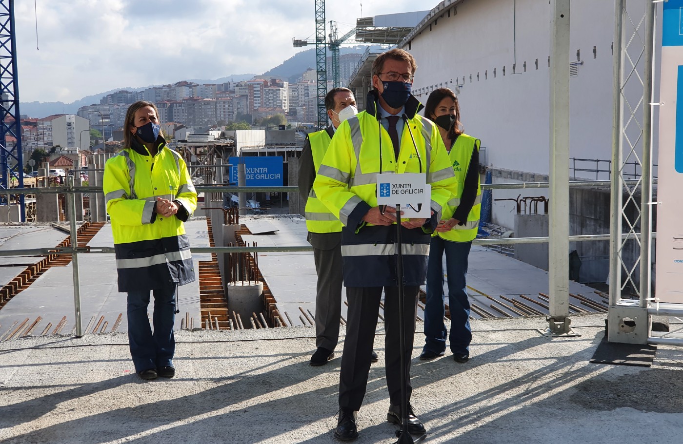 Feijóo en las obras de la nueva estación de autobuses de Vigo/vigoalminuto