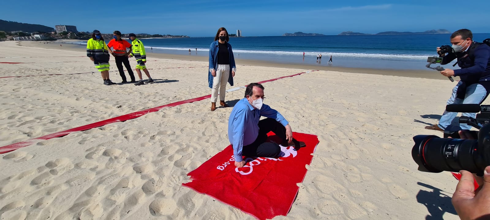 Las playas de Vigo repiten el 'sistema de cuadrículas'