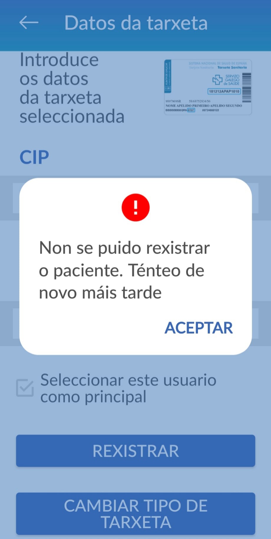 La App del Sergas colapsada por la demanda de vacunas para jóvenes de 16 a 19 años