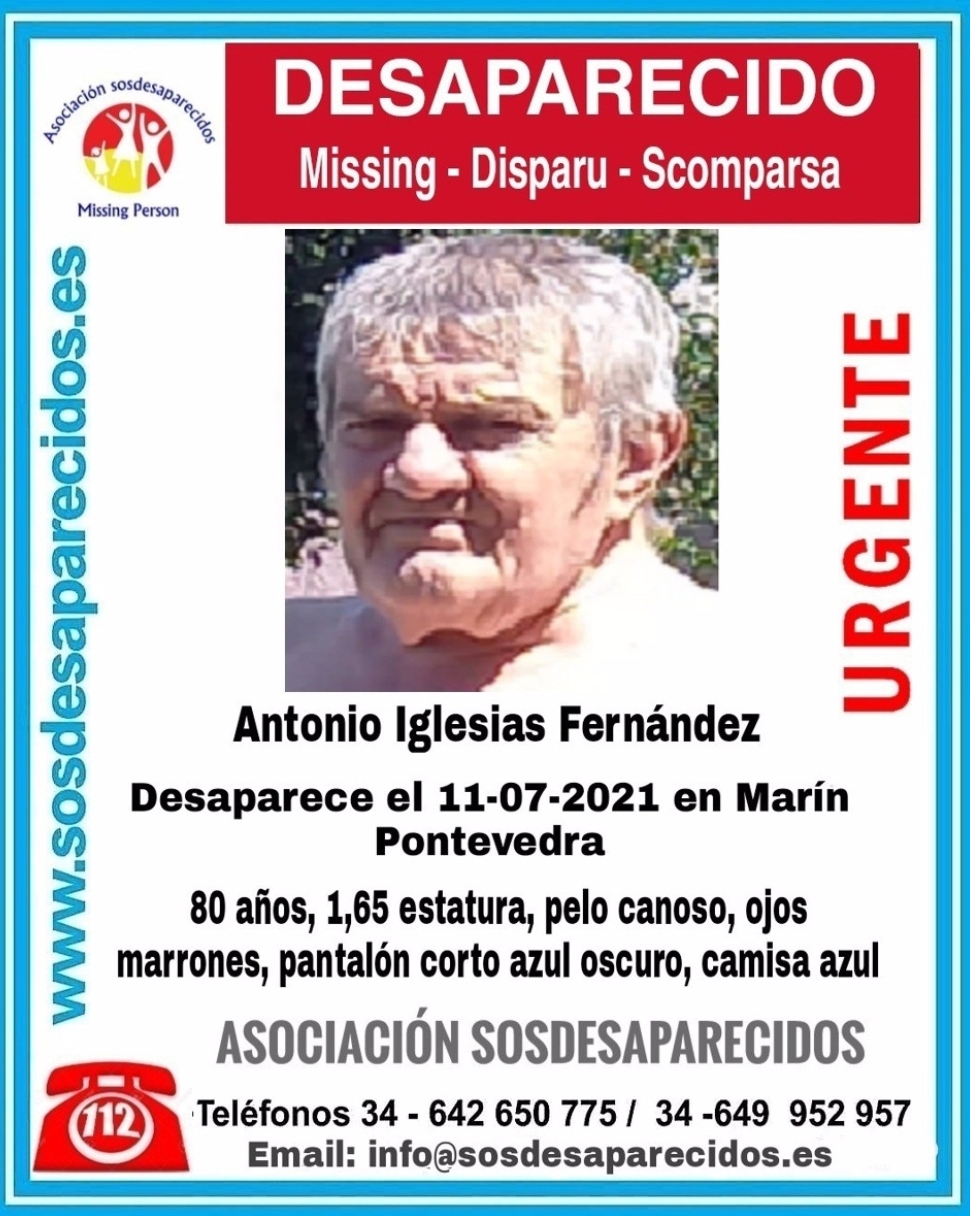 Buscan a un hombre de 80 años desaparecido en Marín