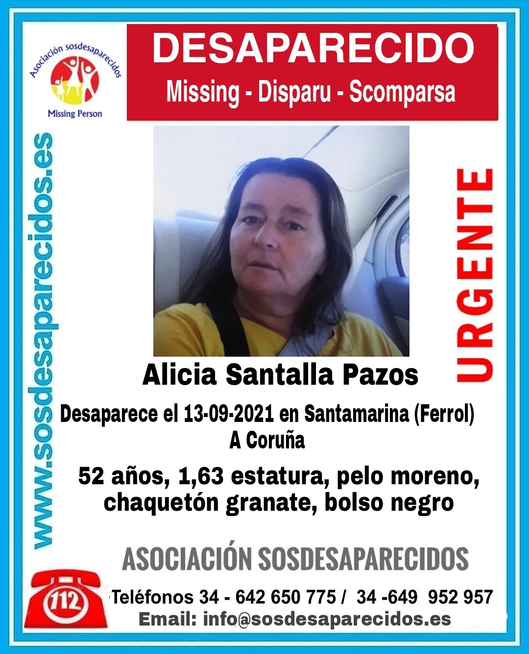Buscan a una mujer de 52 años que está desaparecida desde este lunes