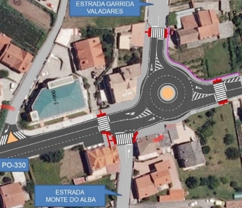 A Xunta inviste 1,85 millóns na mellora da estrada PO-330 en Valadares e Pereiró
