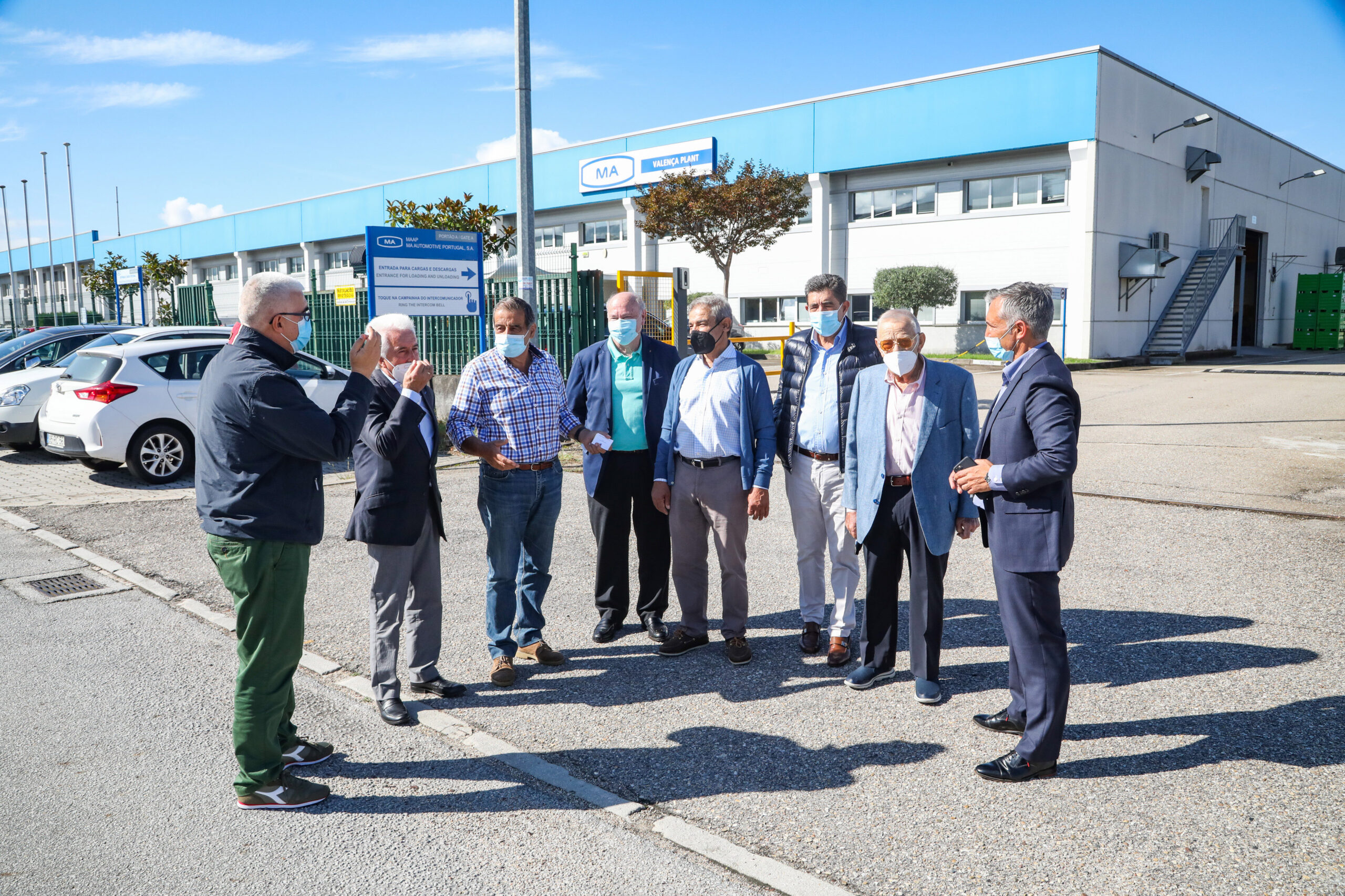 El Presidente de la Cámara de Valença acompaña a los empresarios en una visita al Polígono Industrial