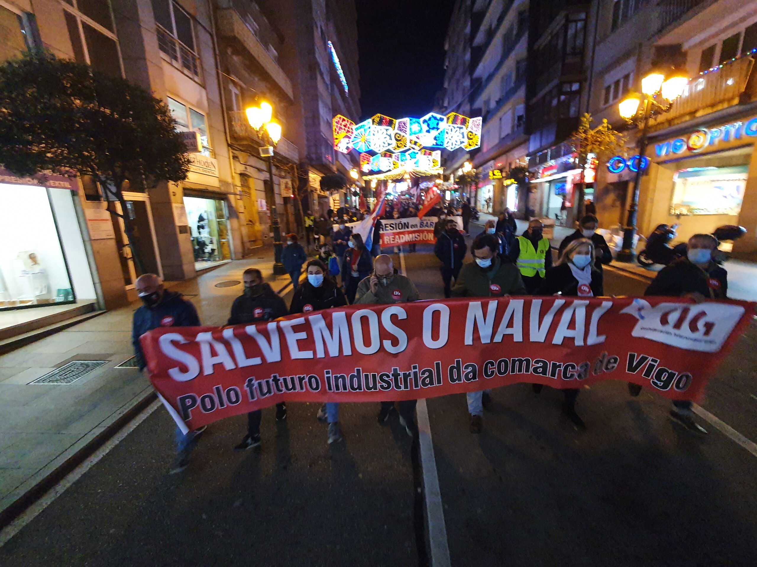 Vigo, manifestación do Naval, martes 23 de novembro de 2021