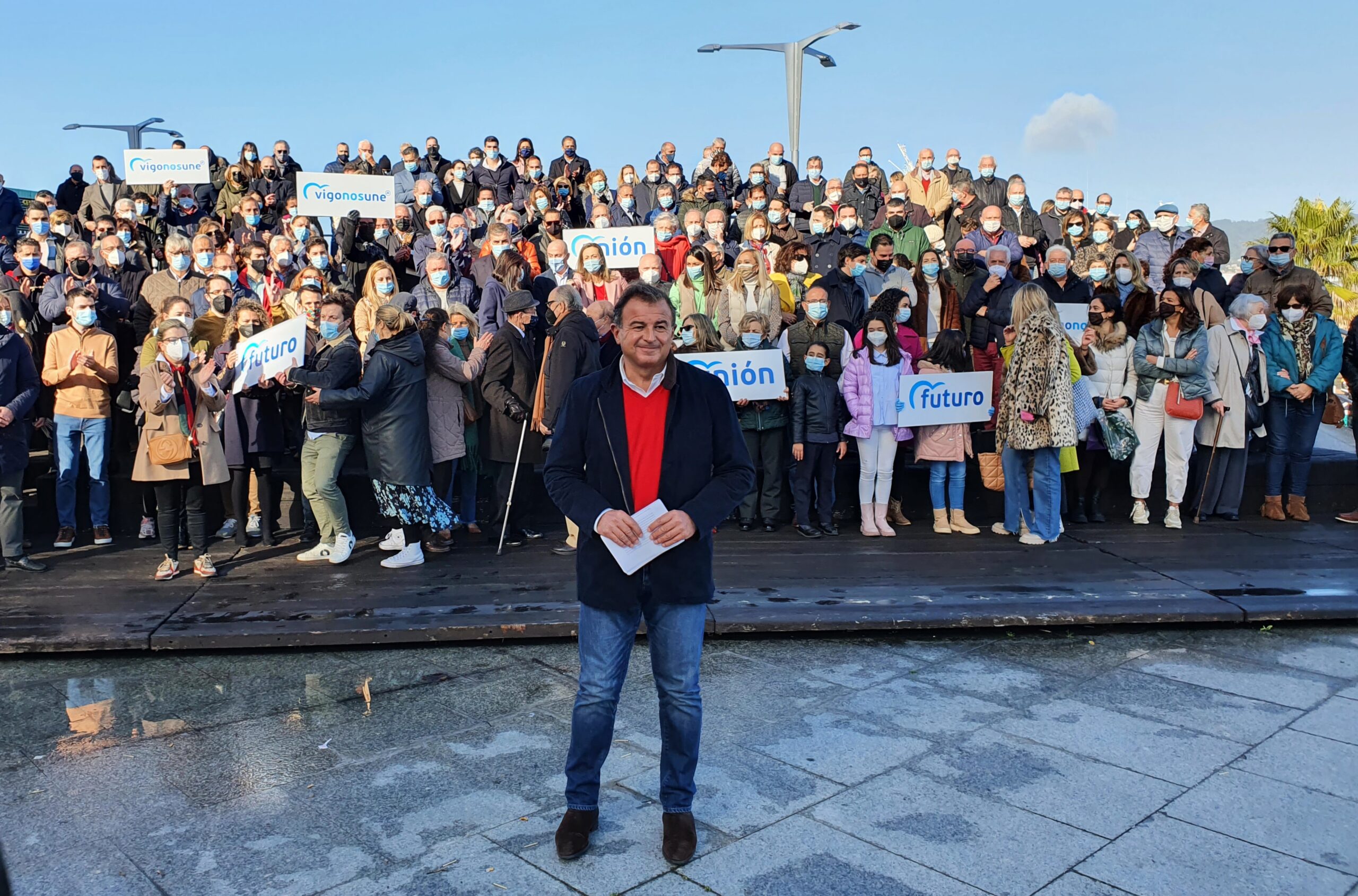 Javier Guerra, el sábado en la presentación de su candidatura