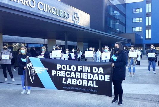 Enfermeras denuncian en Vigo la precariedad impuesta por la Xunta a este colectivo