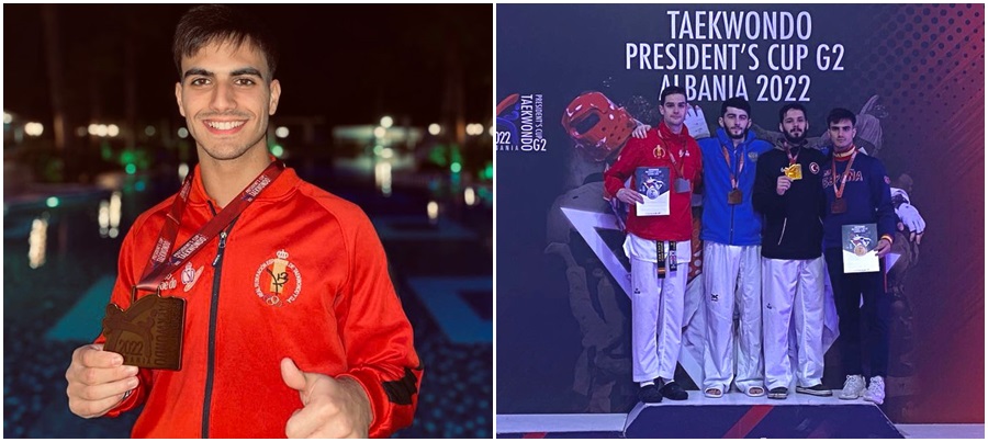 O taekwondista galego Pablo Patiño, 'bronce' na 'President's Cup', en Albania