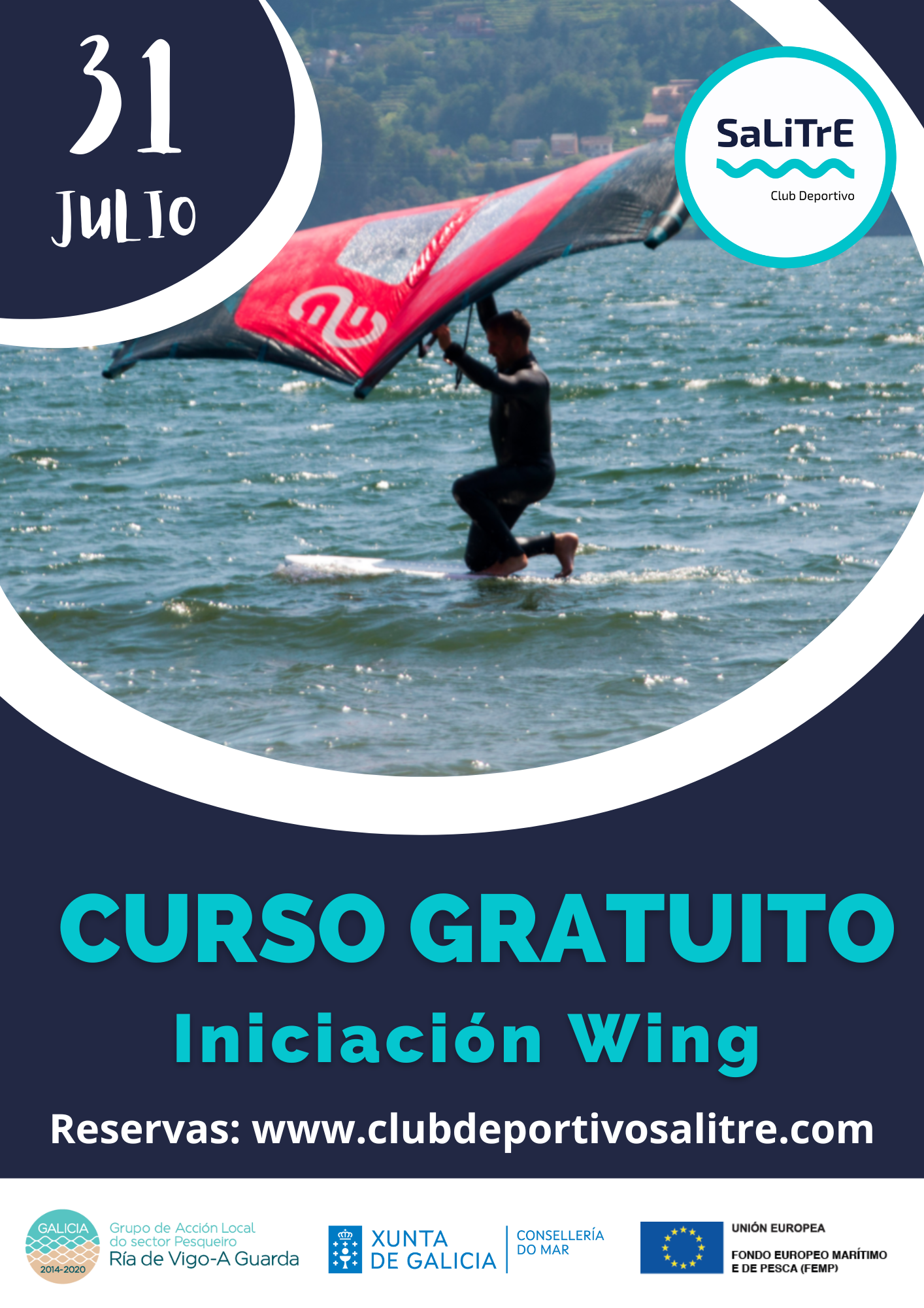 Curso gratuito de Wing en la playa de Cesantes