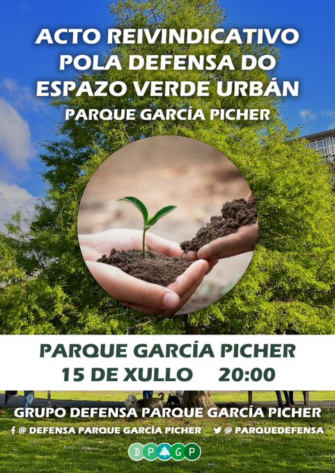 Acto a favor de la protección del espacio verde del Parque de García Picher