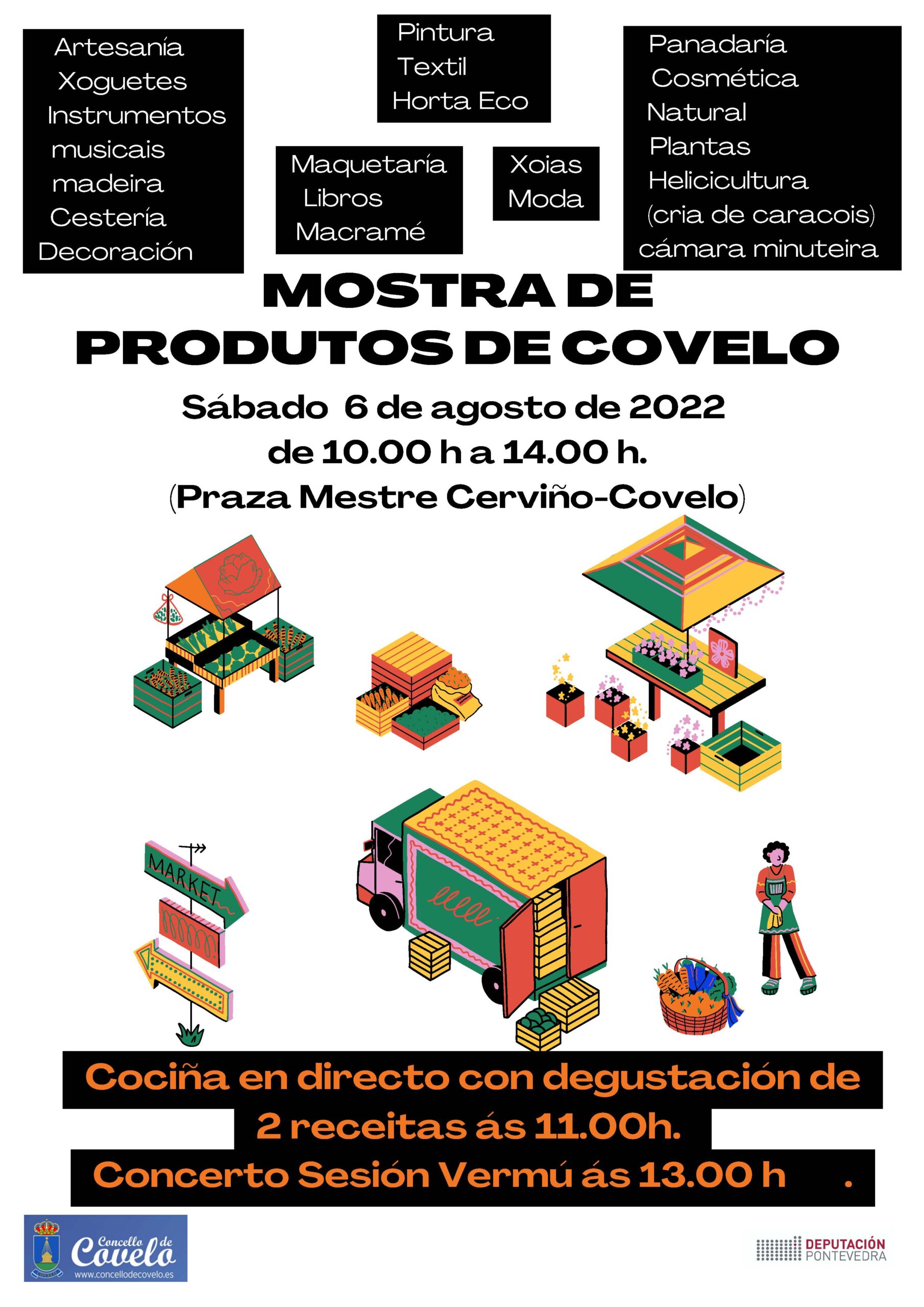 Cociña en directo e música ao aire libre na Mostra de Produtos de Covelo