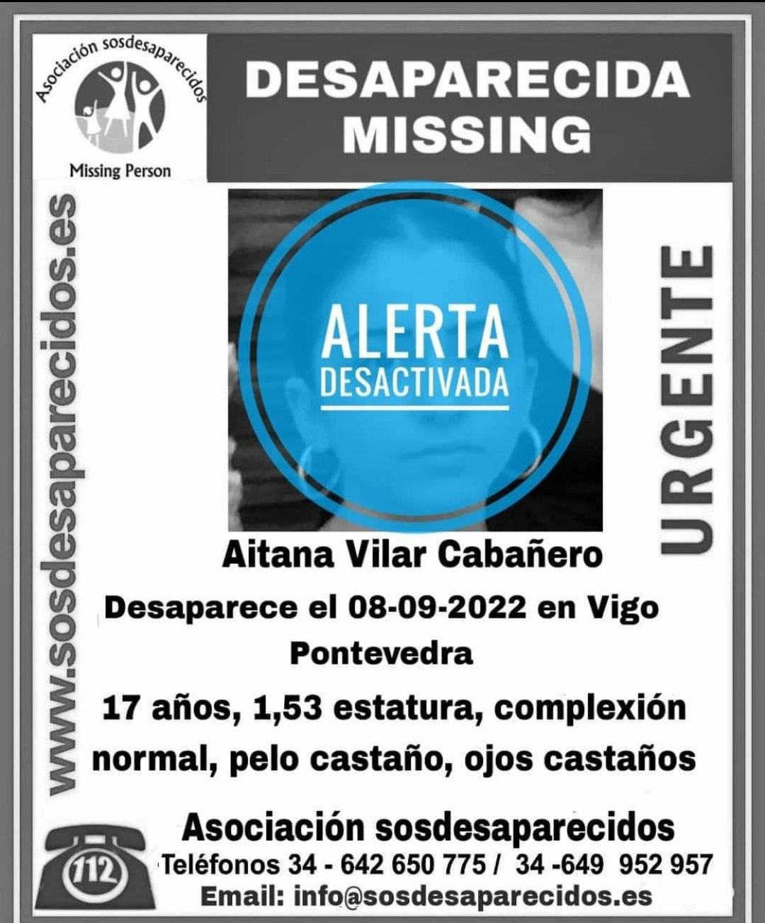 Localizada la joven de 17 años desaparecida en Vigo