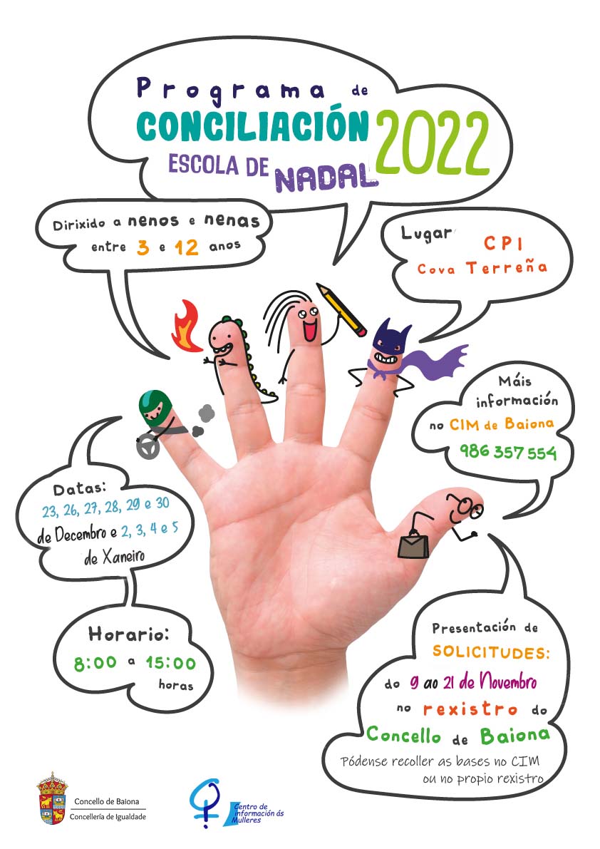 Baiona abre o prazo de inscrición no 'Programa de Conciliación Nadal 2022'