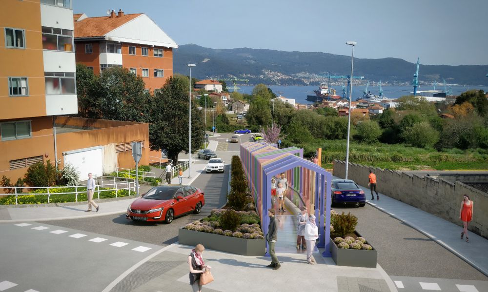 En movimiento las obras de las rampas mecánicas del centro de salud de Teis