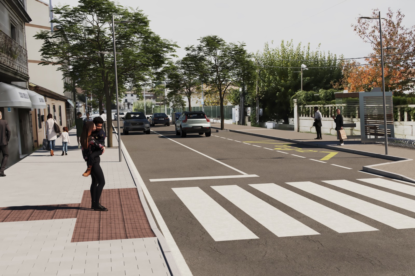 A reforma enteira da Avenida de Galicia, en Teis, estará rematada este verán