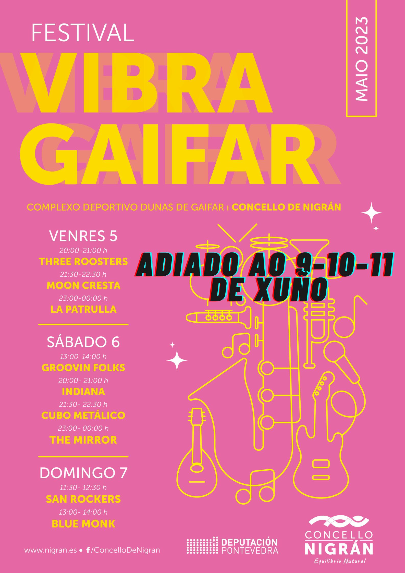 Adiado a principio de xuño o festival 'Vibra Gaifar', previsto para esta fin de semana