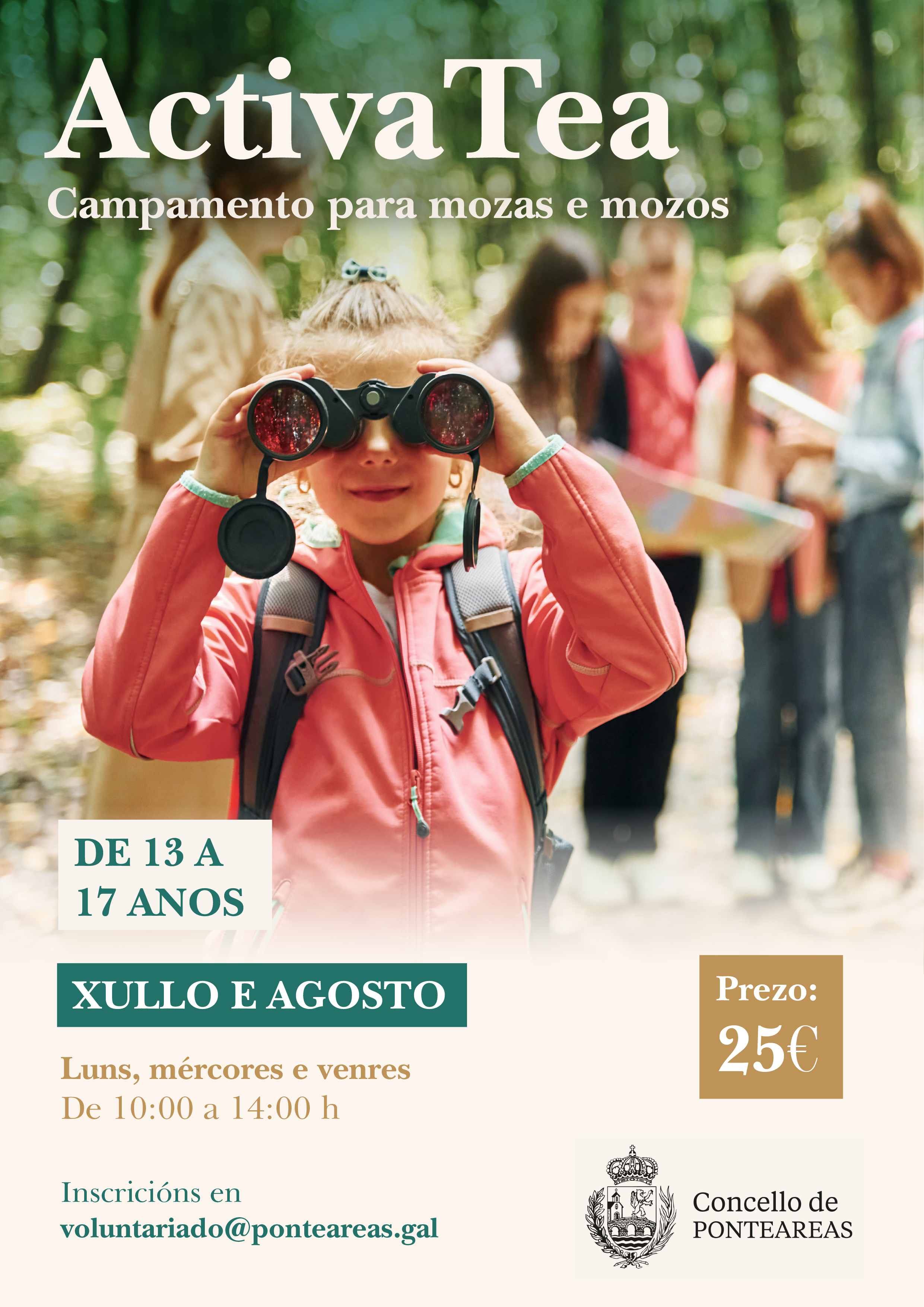 Xa podes inscribirte no campamento 'ActivaTea', impulsado polo Concello de Ponteareas