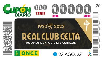 La ONCE dedica su cupón a los 100 años del Celta