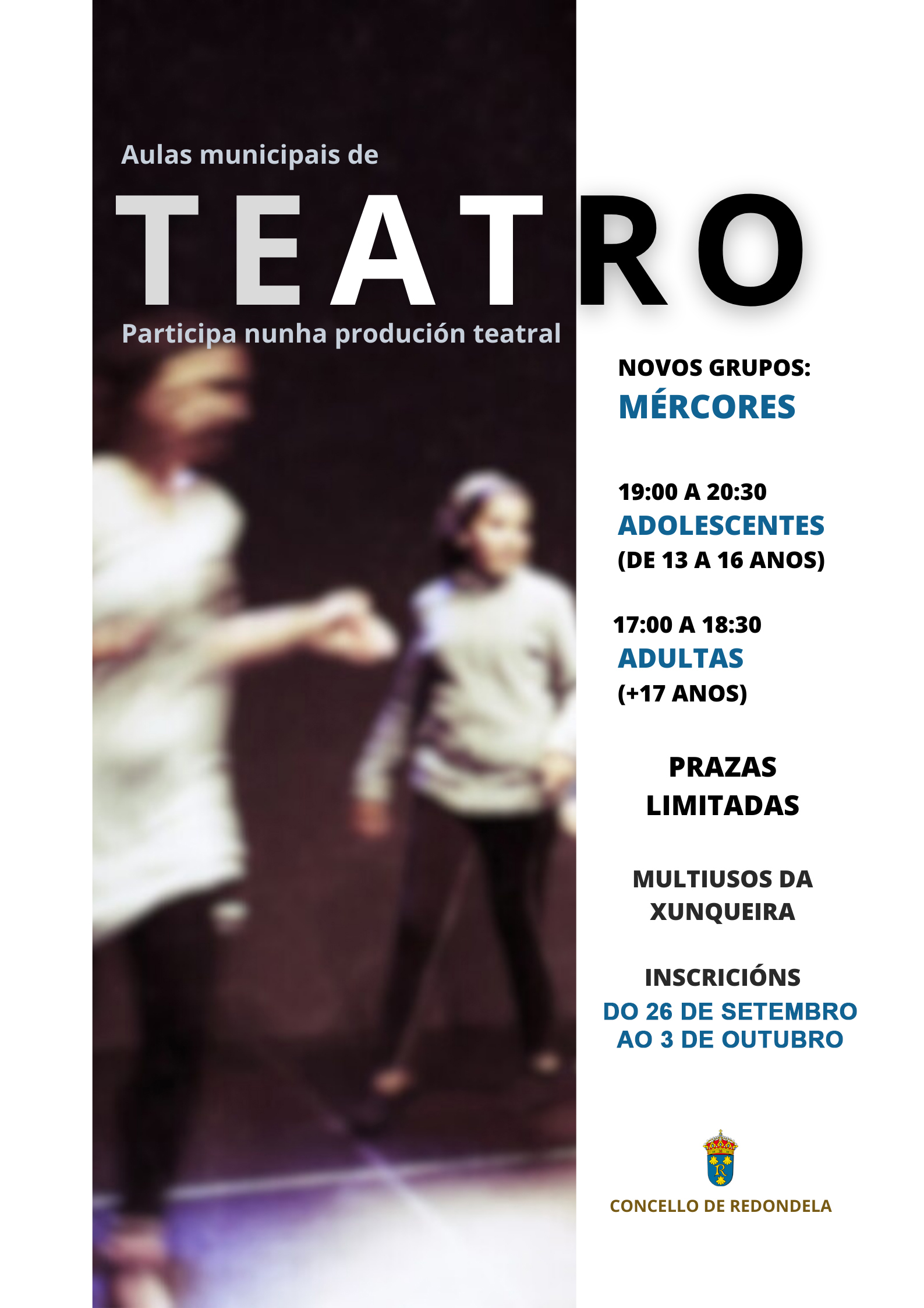 O Concello de Redondela pon en marcha as Aulas Municipais de Teatro