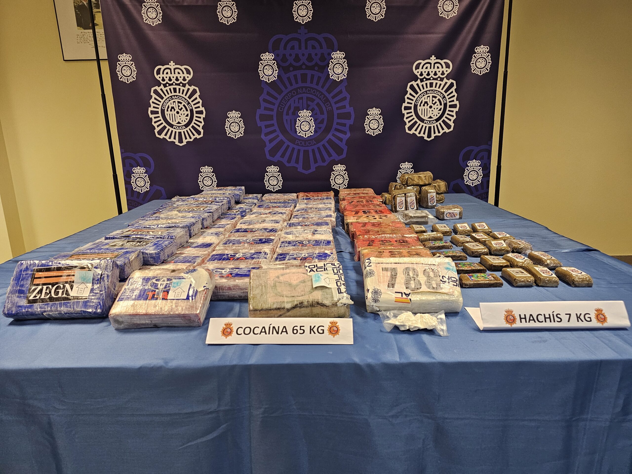 Siete detenidos durante un nuevo golpe al tráfico de cocaína