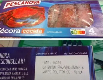 Nueva Pescanova retira del mercado un lote de nécoras cocidas con presencia de salmonela