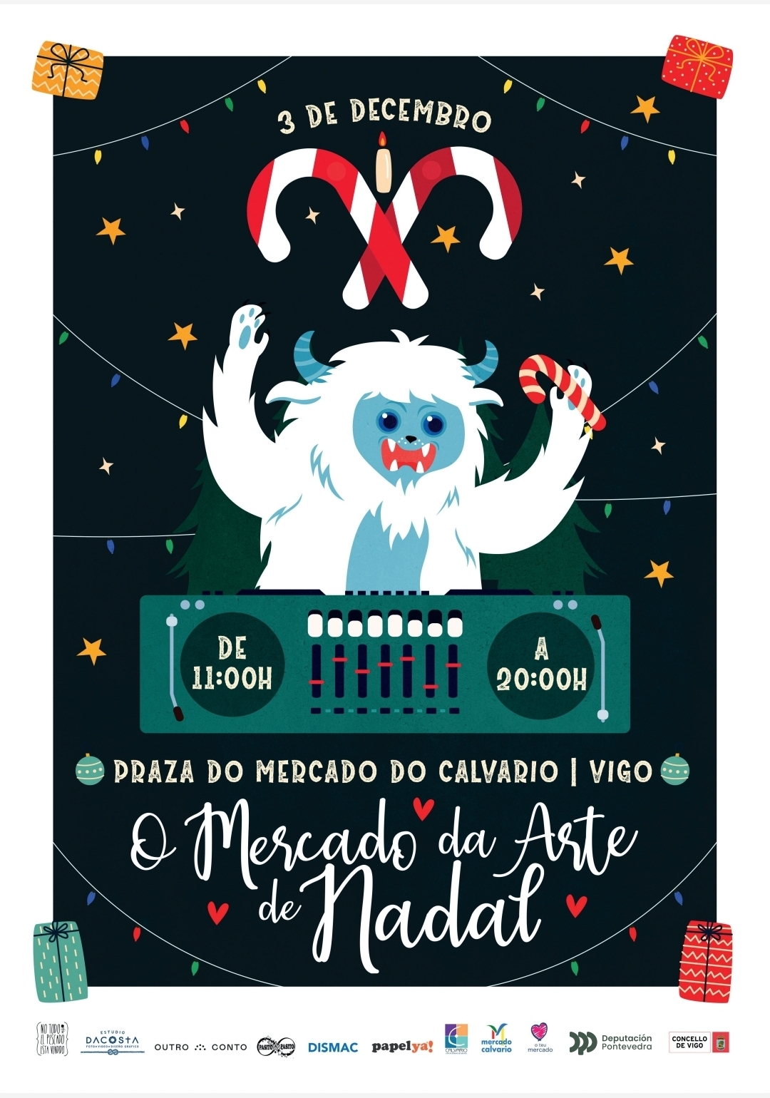 Todo listo para a apertura do Mercado de Nadal do Calvario