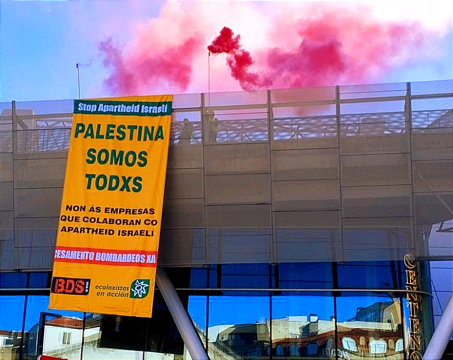 Acción en Vigo a favor do boicot ao aparheid israelí