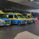 Excarcelado por los bomberos tras volcar en Salvaterra