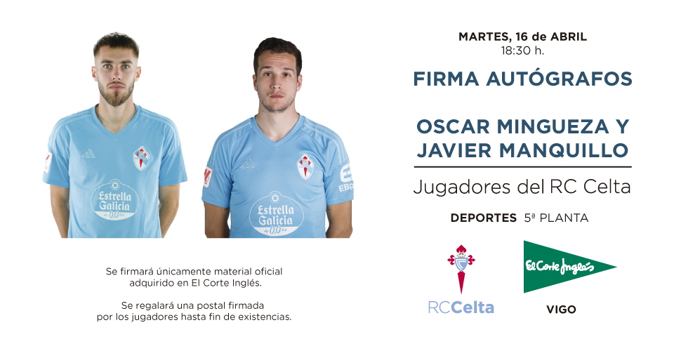 Óscar Mingueza y Javier Manquillo, firman autógrafos en El Corte Inglés