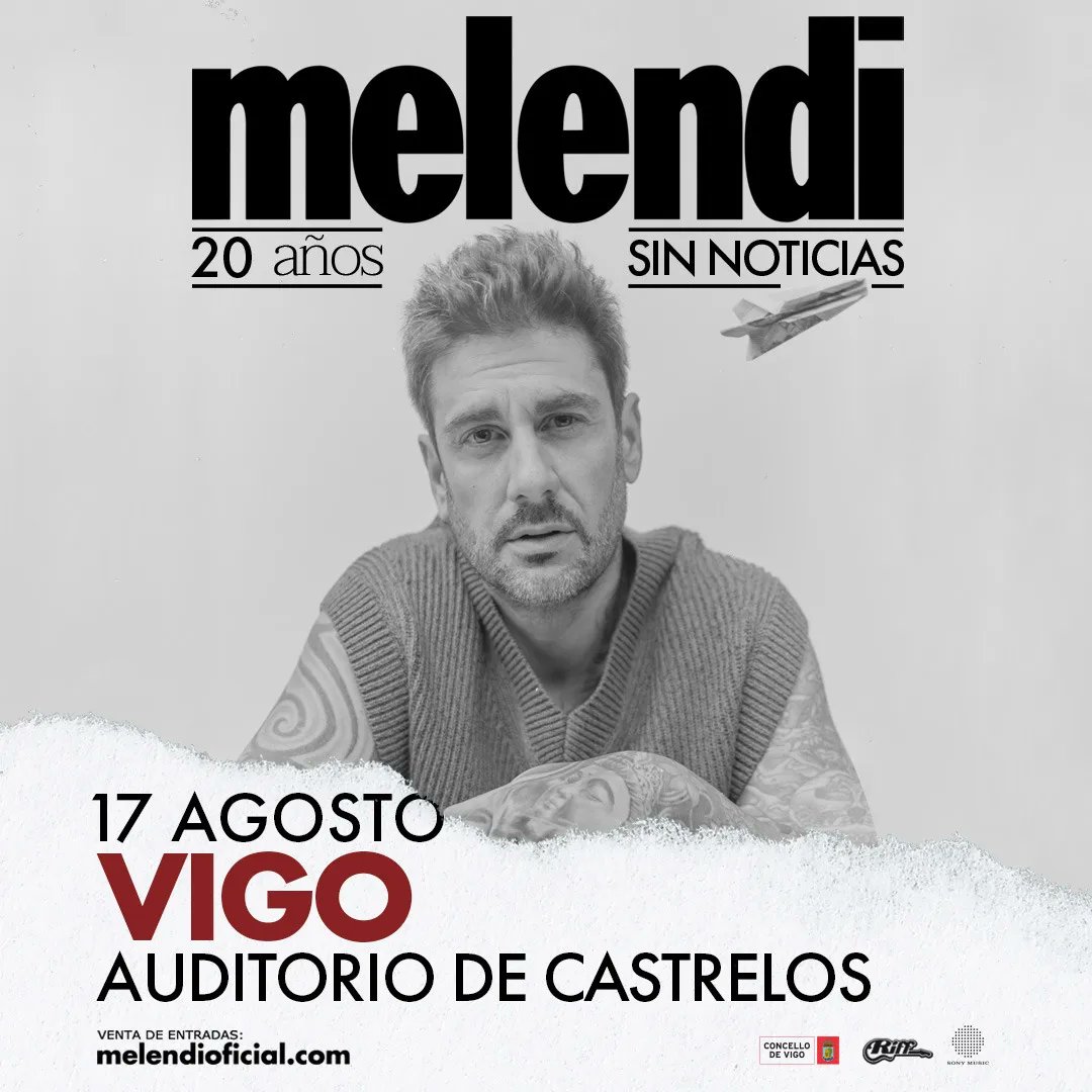 Este martes puedes comprar las entradas para el concierto de Melendi en Castrelos