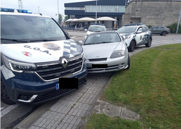 Persecución por Vigo tras un individuo que dio positivo en alcohol y cocaína