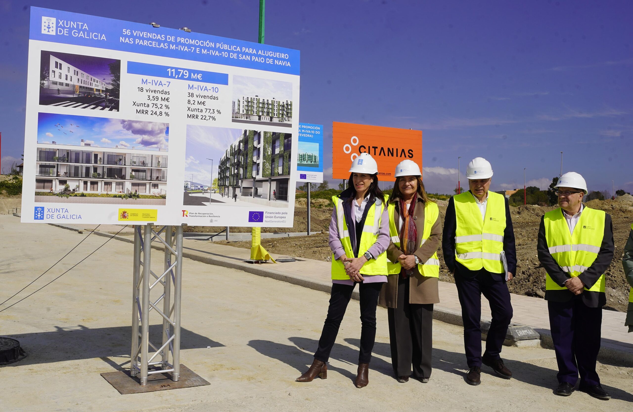 Comeza en Navia a construción de dous edificios, para 56 vivendas de promoción pública
