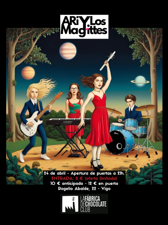 'Ari y los Magritte', este jueves en La Fábrica de Chocolate