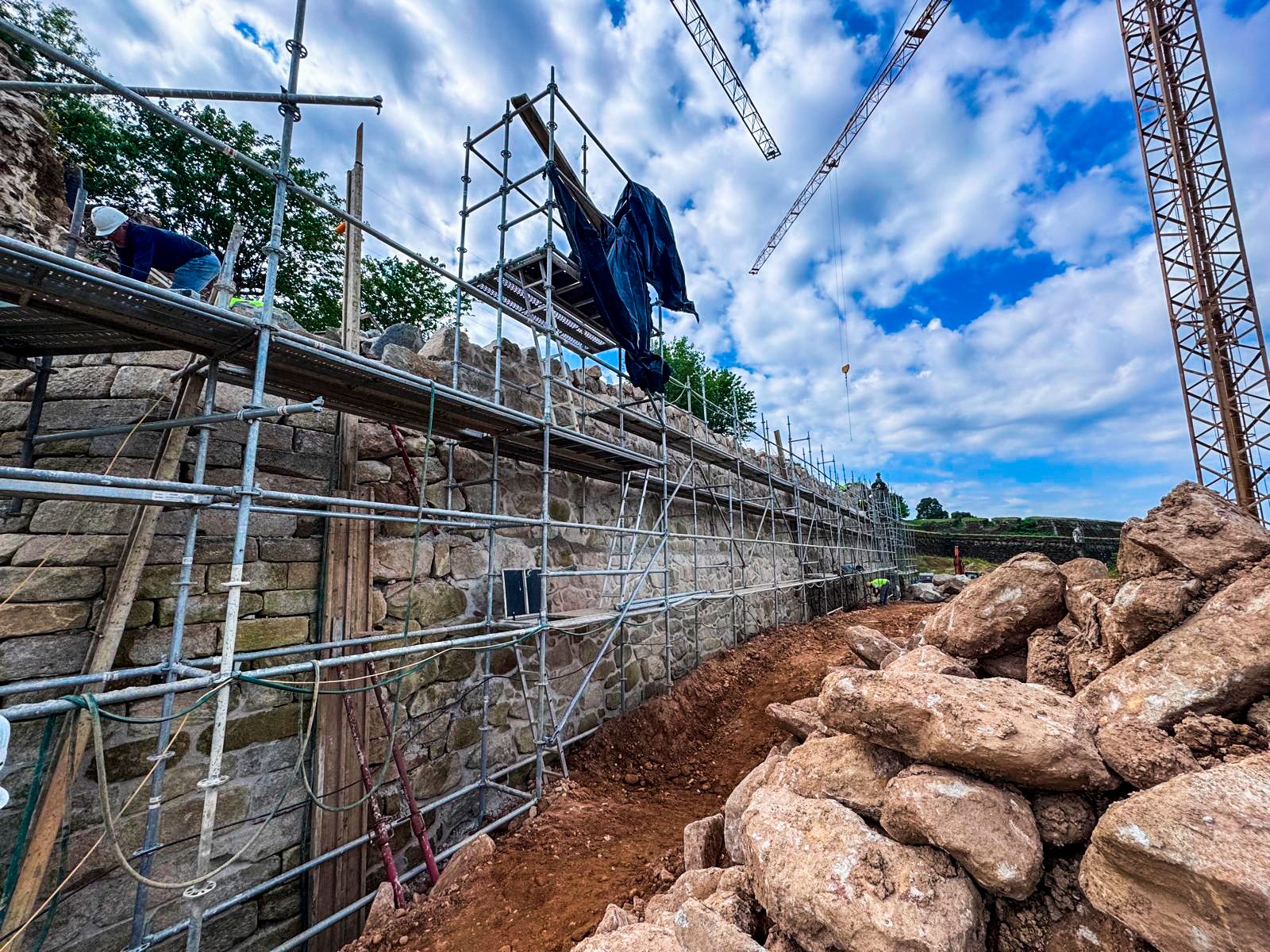 La reconstrucción del Baluarte de São José, en la Fortaleza de Valença, avanza hacia la fase final