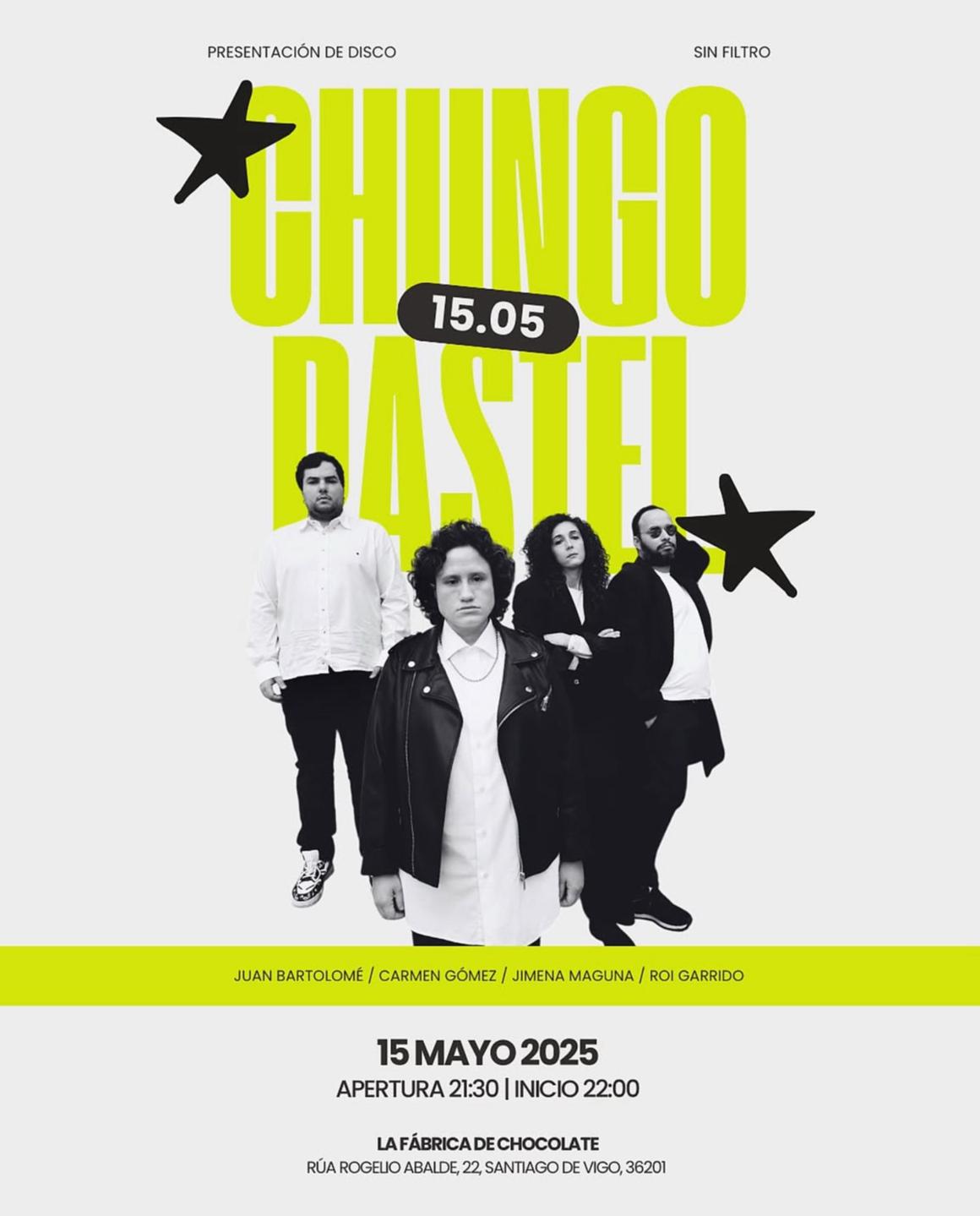 Tres Noches de Música en Vivo en la Fábrica de Chocolate