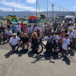 Centos de participantes na Festa da Bici en Mos