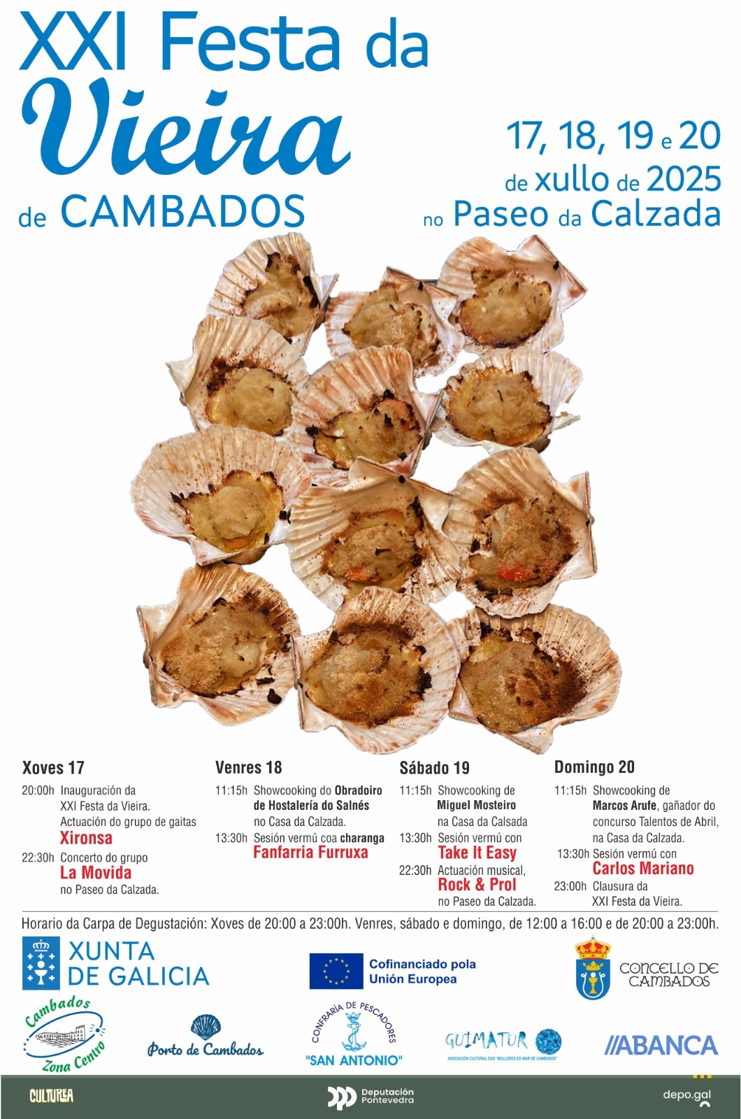 Cambados se prepara para la XXI Festa da Vieira, con un día más de celebración