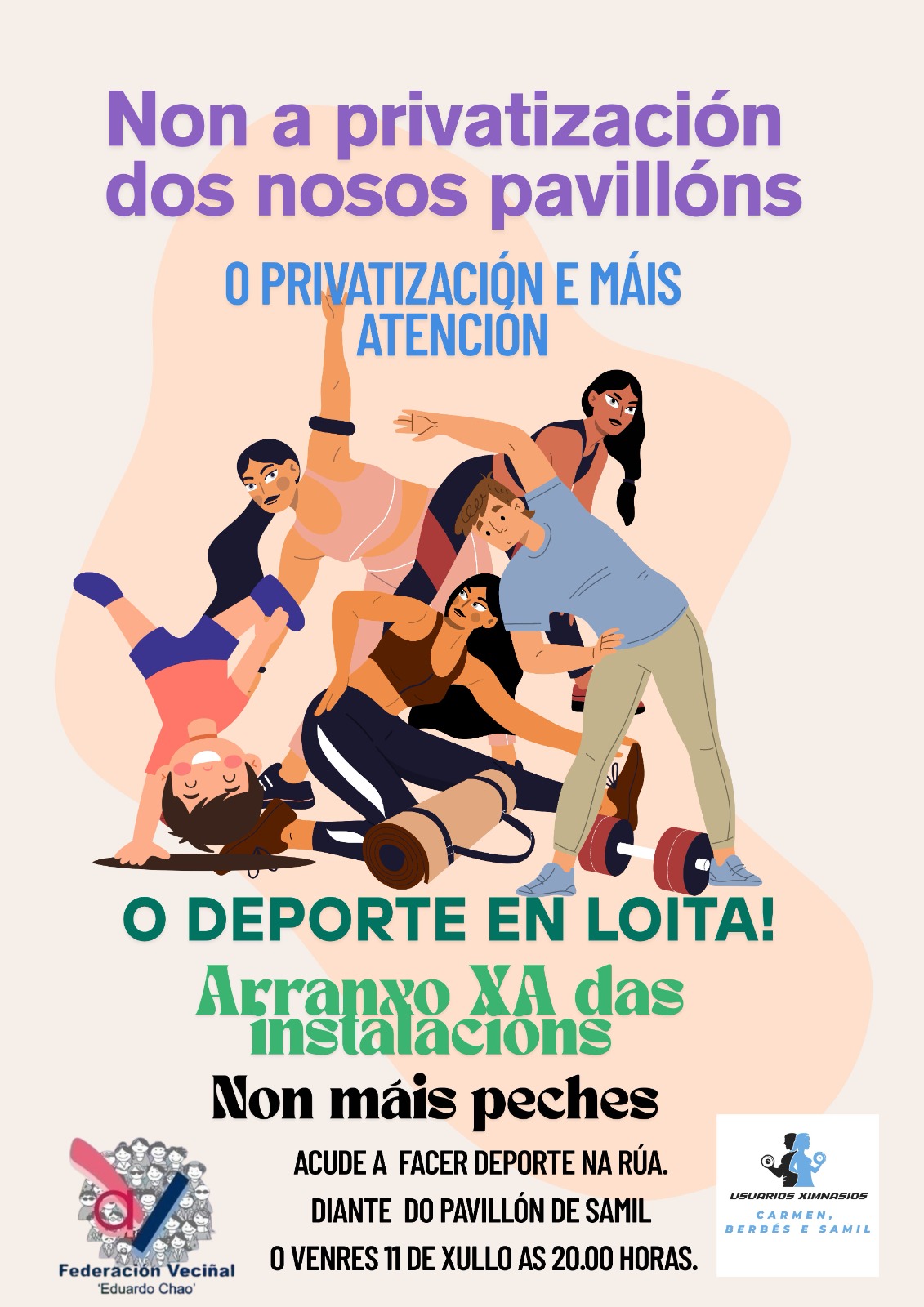 Nuevo acto de protesta contra el 'cierre' de las instalaciones deportivas municipales de Vigo