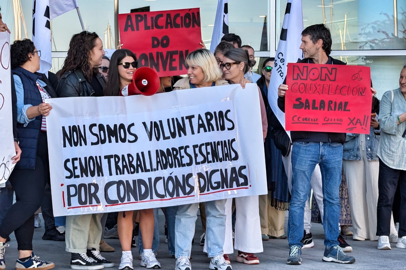 Concentración en Vigo en defensa das traballadoras da Protección e Reforma de Menores